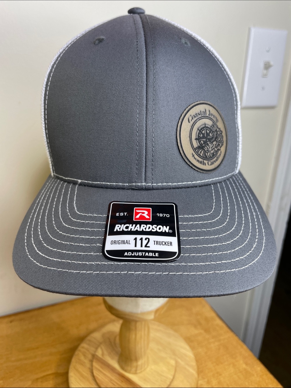 Richardson Gray Trucker Hat with Coastal Journey Patch